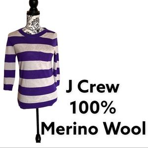 J Crew Merino Wool Striped Sweater